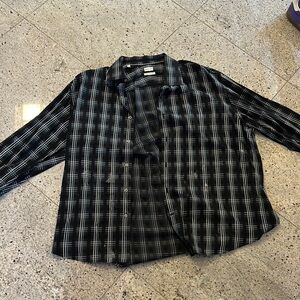 Rosetti Black and White Plaid Shirt